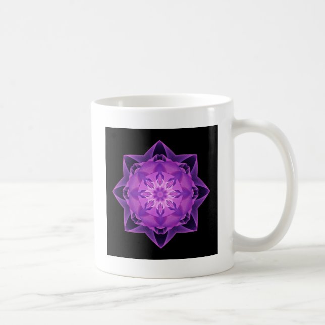 Fractal Stardust purple Coffee Mug (Right)