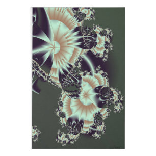 Fractal Steel Magnolias One of Two Faux Canvas Print