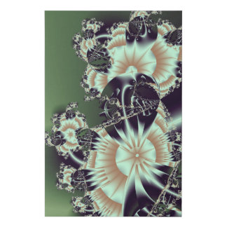 Fractal Steel Magnolias Two of Two Faux Canvas Print