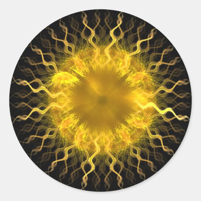 Fractal Sun Iris~ Fractal Sticker (Front)