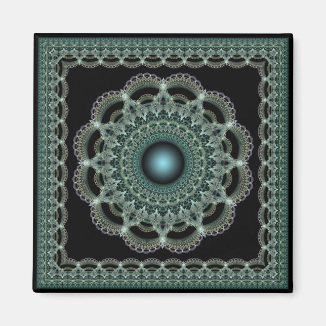 Fractal supernatural framed pattern magnet (Front)