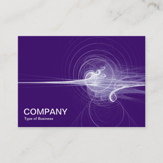 Fractal Swirl - Deep Purple Business Card (Front)