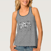 Grey Namaste Elephant Tank Top