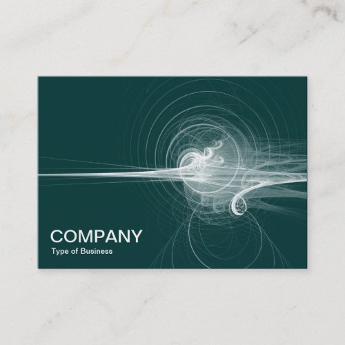 Fractal Swirl _ Forest Green Business Card