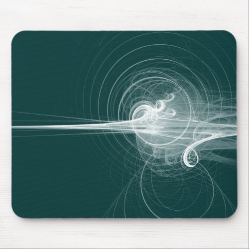 Fractal Swirl _ Forest Green Mouse Pad