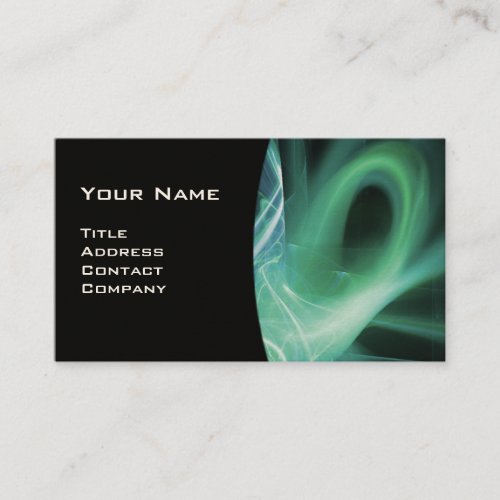 FRACTAL SWIRL GEM MONOGRAM black white purple Business Card