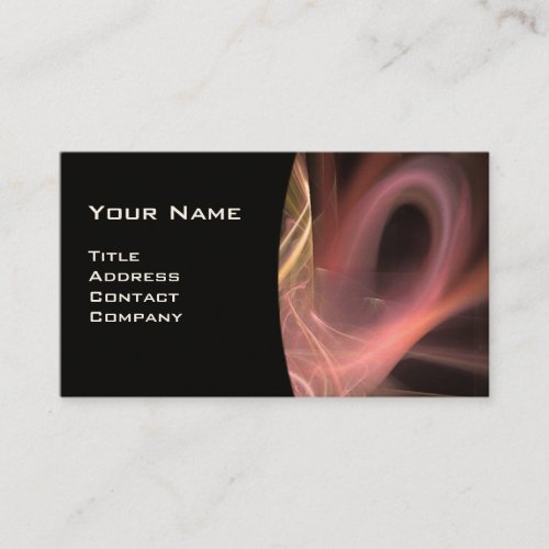 FRACTAL SWIRL GEM MONOGRAM black white purple pink Business Card