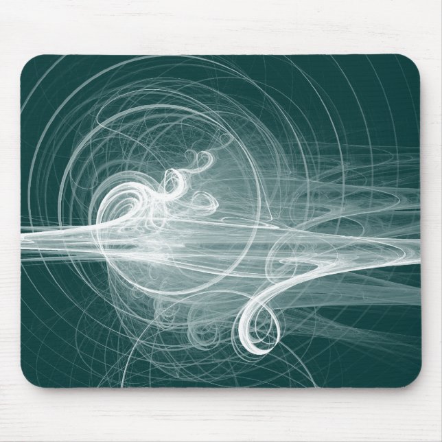 Fractal Swirl III - Dark Green Mouse Pad (Front)