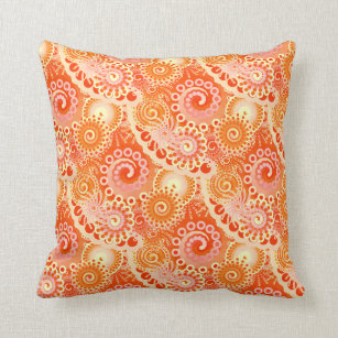dark coral throw pillows