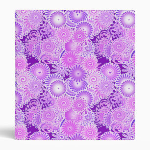 Fractal swirl pattern, shades of purple binder