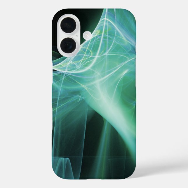 FRACTAL SWIRLS IN BLUE TURQOISE GREEN TEAL Case-Mate iPhone CASE (Back)