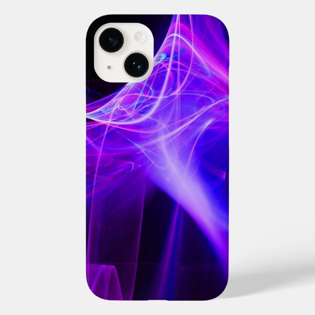 FRACTAL SWIRLS IN PURPLE BLUE PINK Case-Mate iPhone CASE (Back)