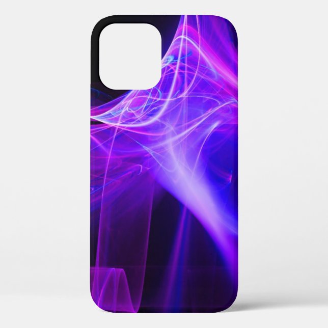 FRACTAL SWIRLS IN PURPLE BLUE PINK Case-Mate iPhone CASE (Back)