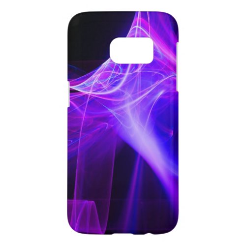 FRACTAL SWIRLS IN PURPLE BLUE PINK SAMSUNG GALAXY S7 CASE