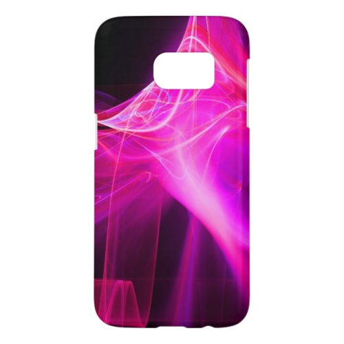 FRACTAL SWIRLS IN PURPLE PINK FUCHSIA SAMSUNG GALAXY S7 CASE