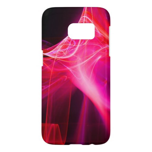 FRACTAL SWIRLS IN PURPLE PINK RED SAMSUNG GALAXY S7 CASE