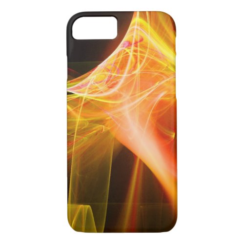 FRACTAL SWIRLS IN YELLOW ORANGE RED iPhone 87 CASE