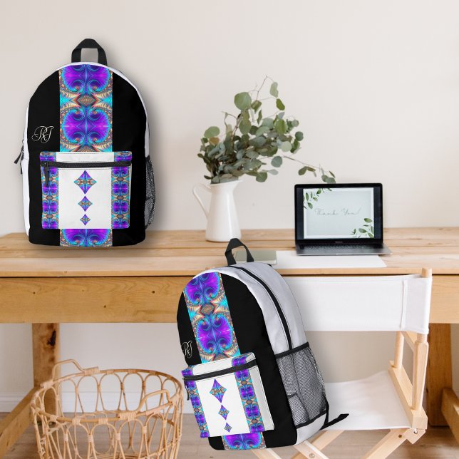 Fractal symmetric Print Cut Sew Backpack (Creator Uploaded)