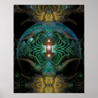 Fractal Temple Poster