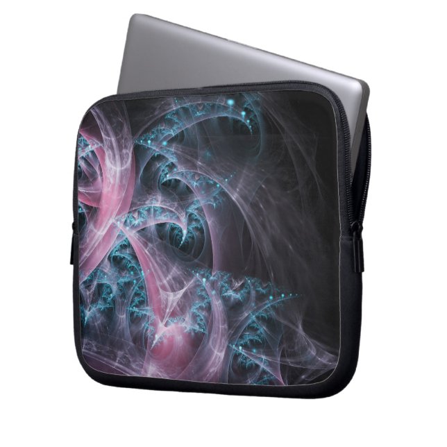 fractal-texture-background-design laptop sleeve (Front Left)