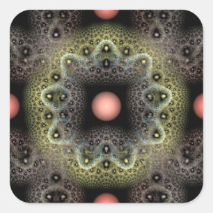 Fractal texture square sticker