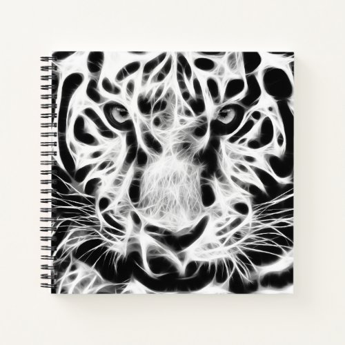 Fractal Tiger Closeup _ BW Notebook