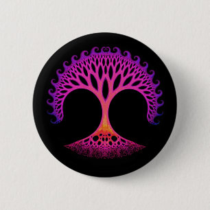 Fractal Tree of Life Inspiration Pinback Button