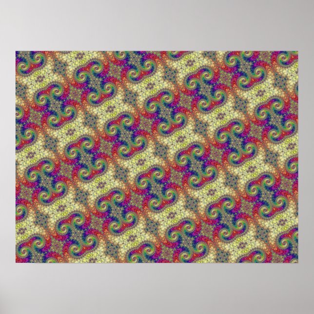 Fractal Volute Pattern Poster (Front)