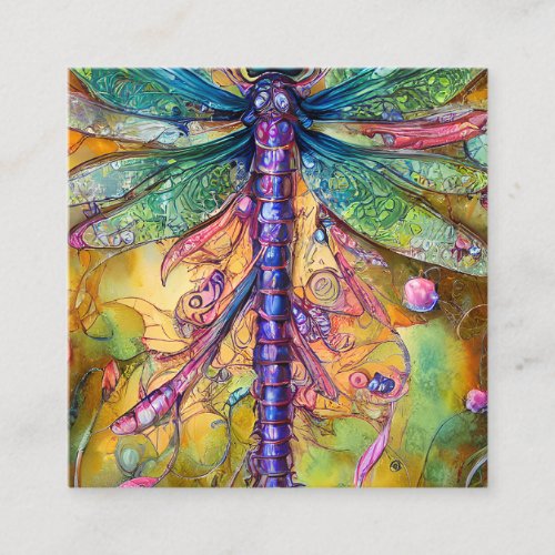 Fractal Watercolor Dragonfly