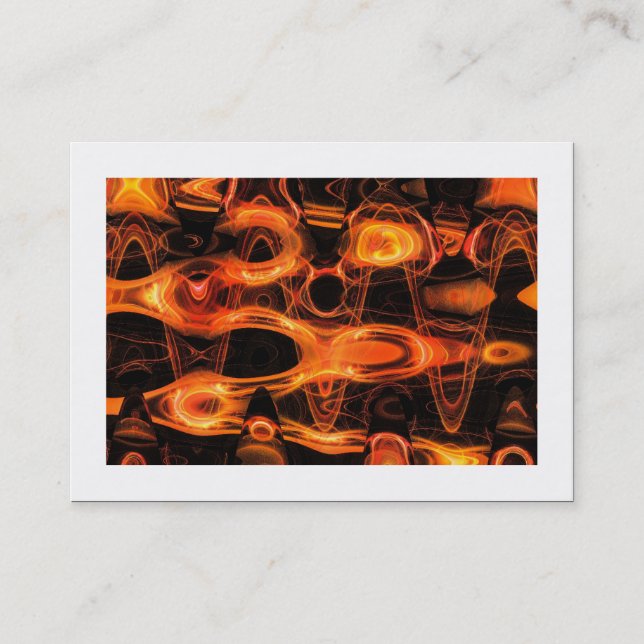 Fractal Waves 02 (bordered) Business Card (Front)