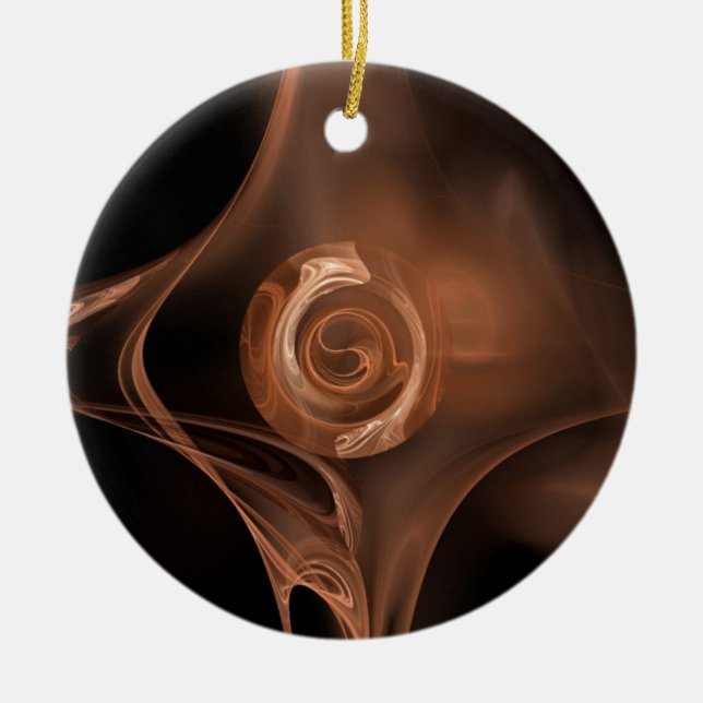 FRACTAL WAVES CERAMIC ORNAMENT (Front)