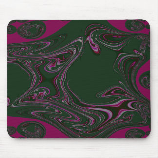 Fractal Wine n Green Mouse Pad