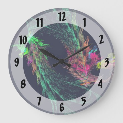 Fractal _ Winged Dragon Large Clock