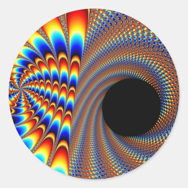 Fractal Wink Classic Round Sticker (Front)