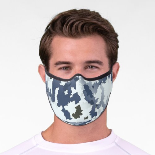Fractal Winter Camouflage Face Mask
