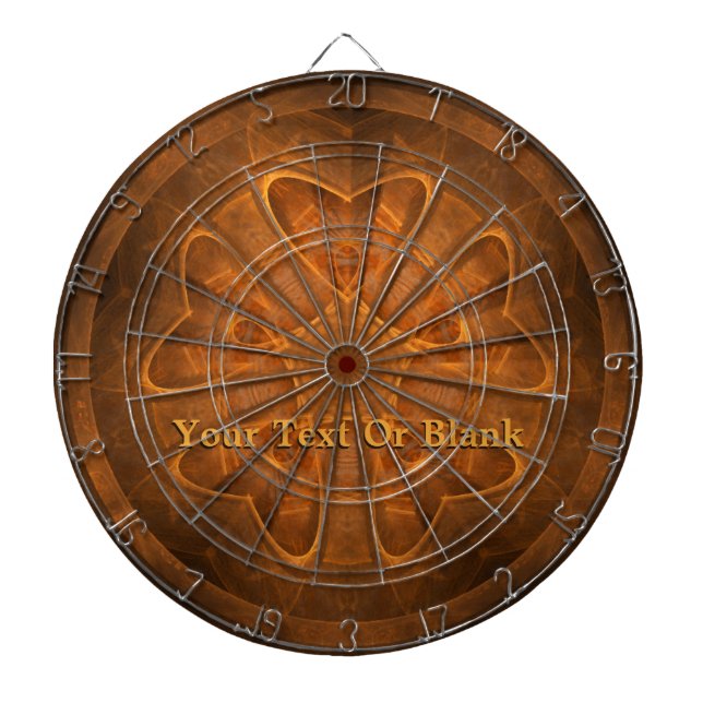 Fractal Wood Carving Dartboard (Front)