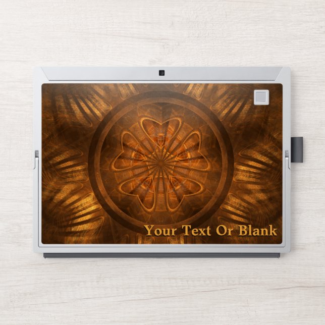 Fractal Wood Carving HP Laptop Skin (Front)