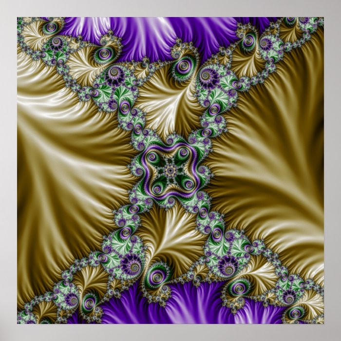 Fractal X Pattern Poster