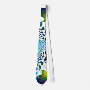 Fractal Yin Yang: Blue Neck Tie