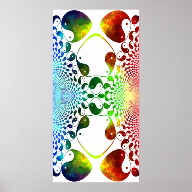 Fractal Yin Yang Mirror Poster (Front)