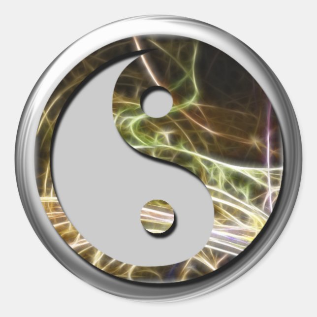 Fractal YingYang Sticker (Front)
