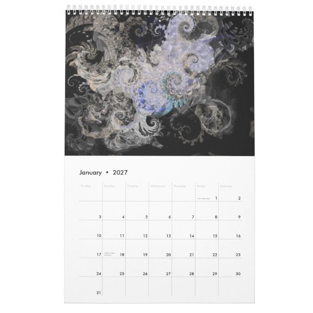 fractales de ana calendar (Jan 2027)