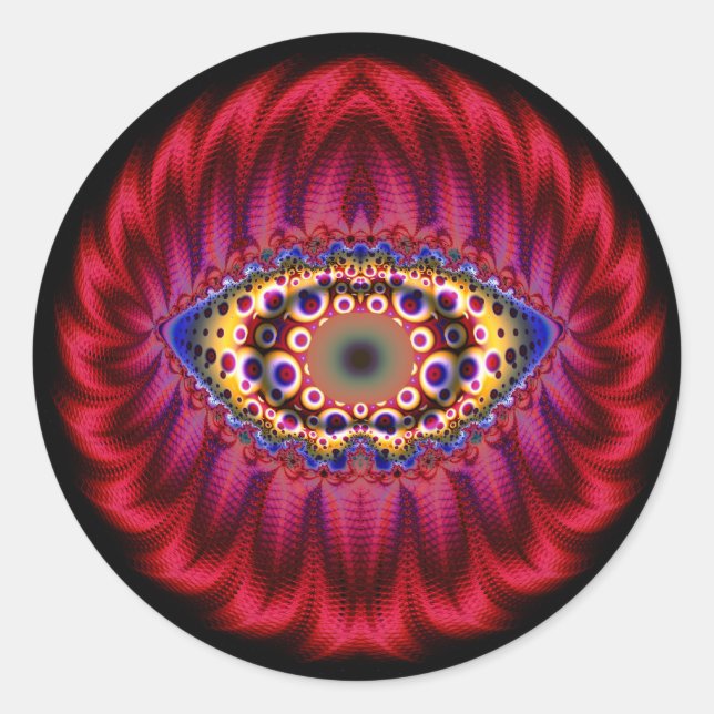 Fractaleyes33 Classic Round Sticker (Front)