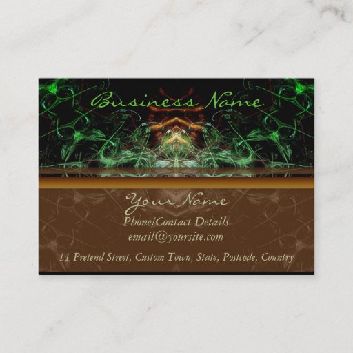 Customizable Fractalforest Business card
