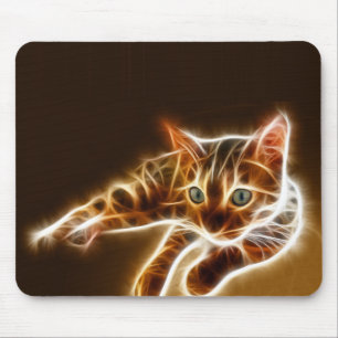 Fractalius Bengal Cat Mouse Pad
