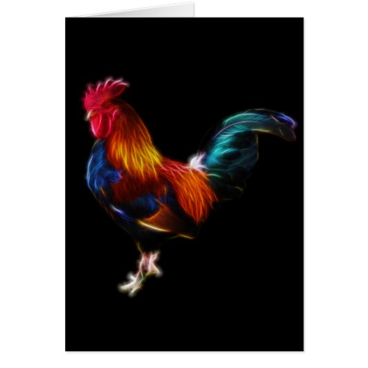 Fractalius Leghorn Rooster Cards (Front)