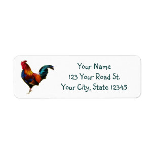 Fractalius Leghorn Rooster Label