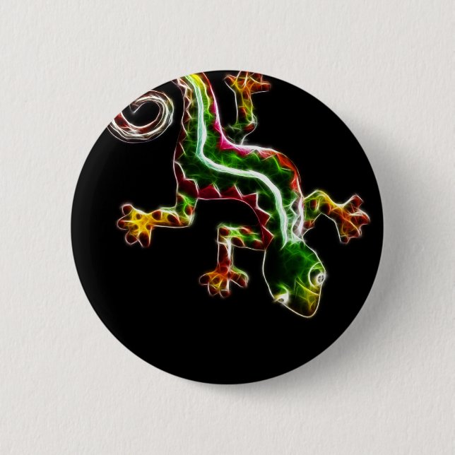 Fractalius Lizard Button (Front)