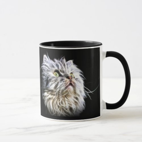 Fractalius Persian cat face Mug