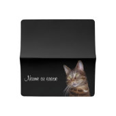 Fractalius tabby cat checkbook cover (Open)